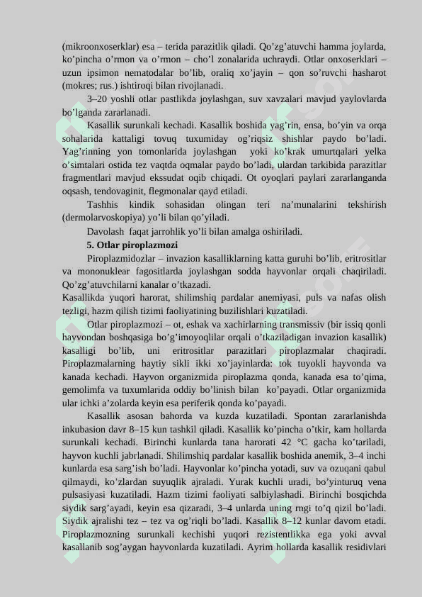 OTLARDA UCHRAYDIGAN INVAZION KASALLIKLARI 3