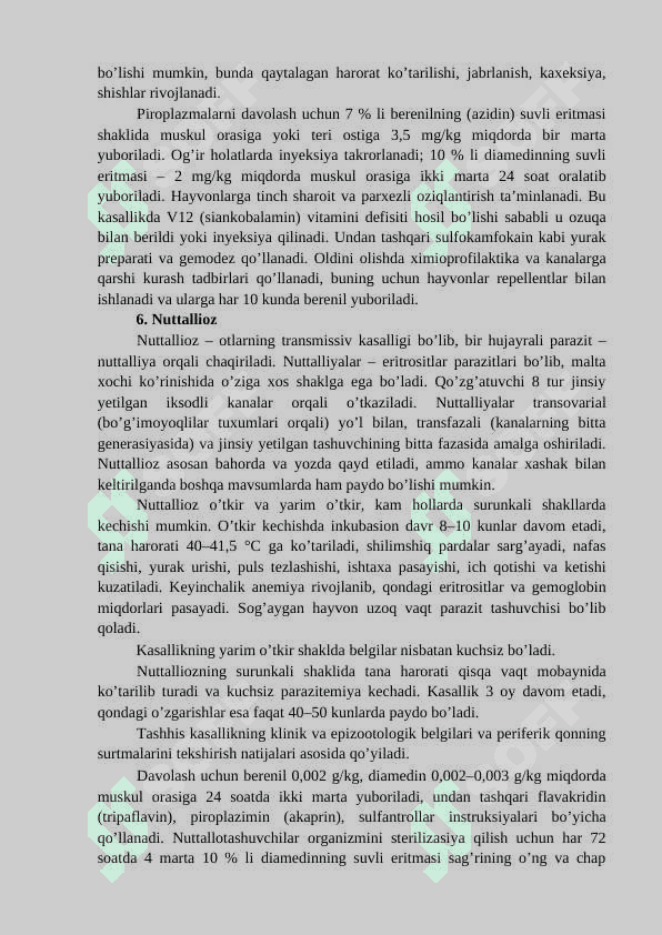 OTLARDA UCHRAYDIGAN INVAZION KASALLIKLARI 4
