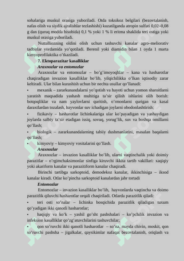 OTLARDA UCHRAYDIGAN INVAZION KASALLIKLARI 5