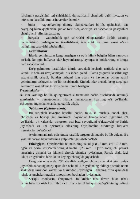OTLARDA UCHRAYDIGAN INVAZION KASALLIKLARI 6