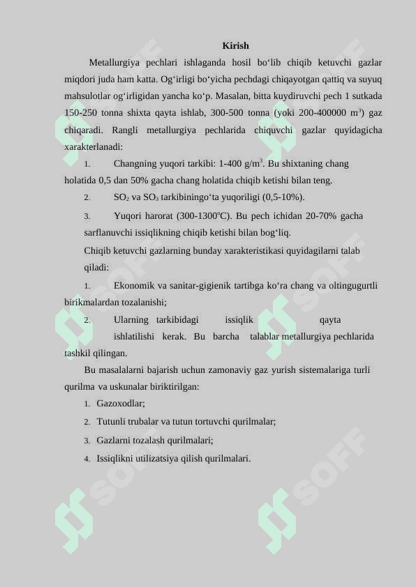 Metallurgik pechatlarning gazoxod tizimi 2