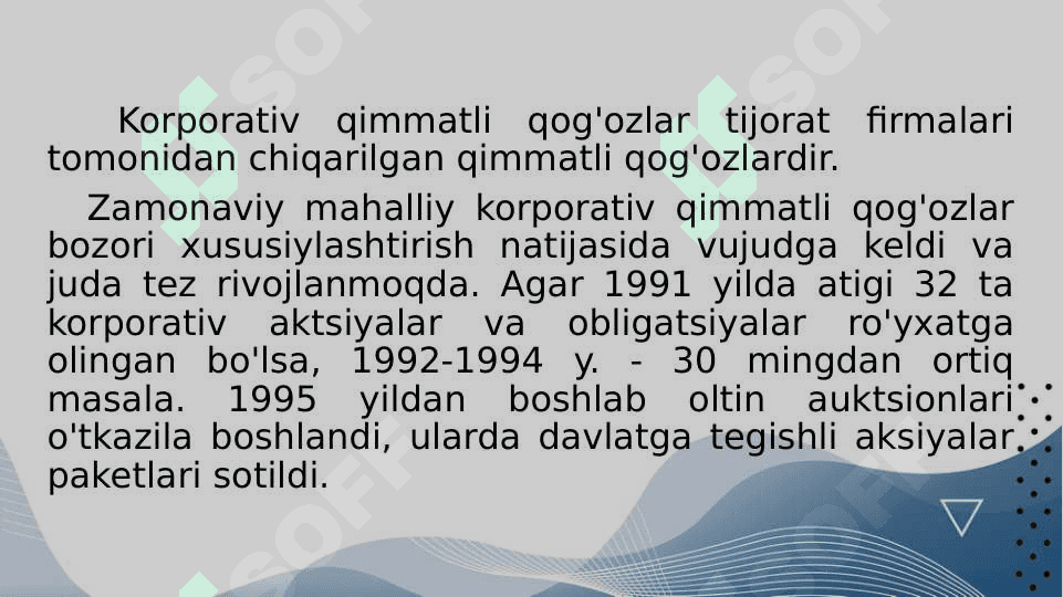 Korporativ boshqaruvda qimmatli qog‘ozlar muomalasini tashkil etish asoslari 2