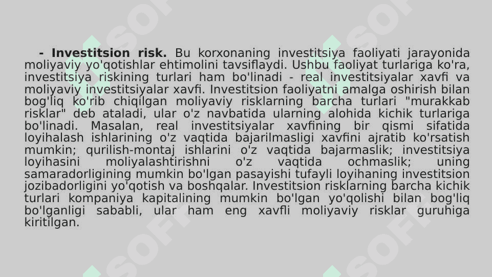 Moliyaviy risk, uning mohiyati va tasnifi 8