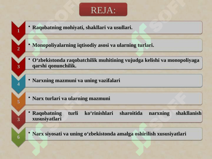 RAQOBAT VA MONOPOLIYA. NARХNING MOHIYATI VA SHAKLLANISH ХUSUSIYATLARI 2