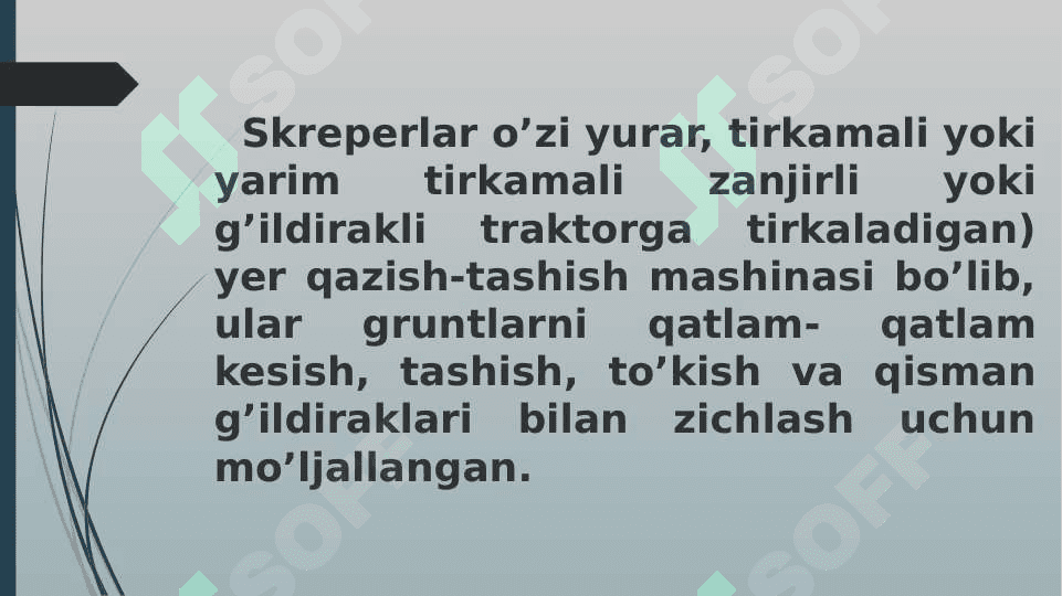 Skreperlarning ish unumdorligi hisoblash 2