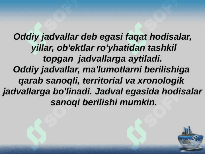 Statistik ma’lumotlarni jadval va grafiklarda tasvirlash 7