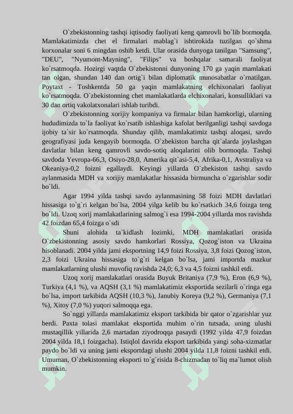 O'zbekistonning Yevropa ittifoqi mamlakatlari bilan istiqbolli hamkorligi 3