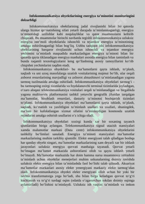 Energiya istemoli monitoringi va boshqaruv tizimini ishlab chiqish 5
