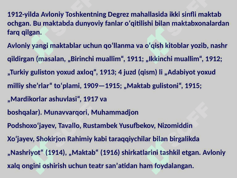 Abdulla Avloniy-ma'tifatparvar jadid. Avloniyning pedagogik qarashlari 8