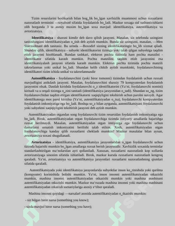 Axborot xavfsizligini ta’minlashning zamonaviy usul va vositalari. 3