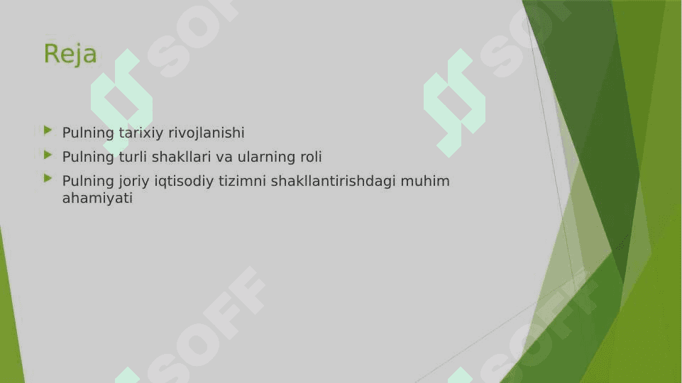 Pulning paydo bo'lishi va iqtisodiyotdagi o'rni 2