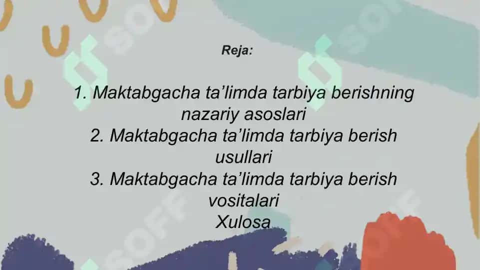 Maktabgacha taʼlimda tarbiya berish usullari va vositalari 2