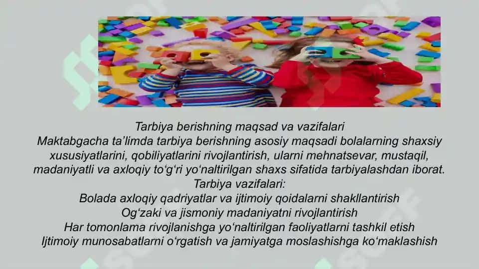 Maktabgacha taʼlimda tarbiya berish usullari va vositalari 4