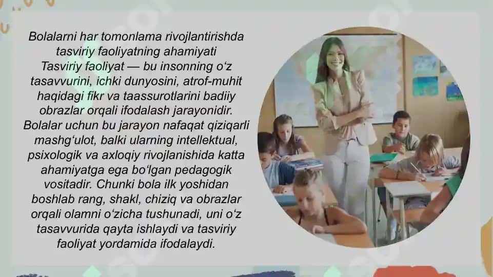 Bolalarni har tomonlama rivojlantirishda tasviriy faoliyatning turlari 4