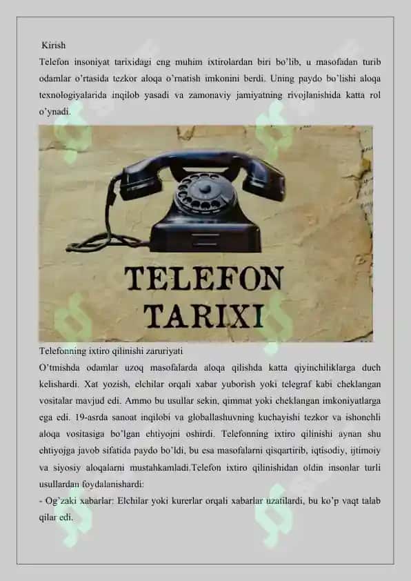 Telefonning yaratilish tarixi 2
