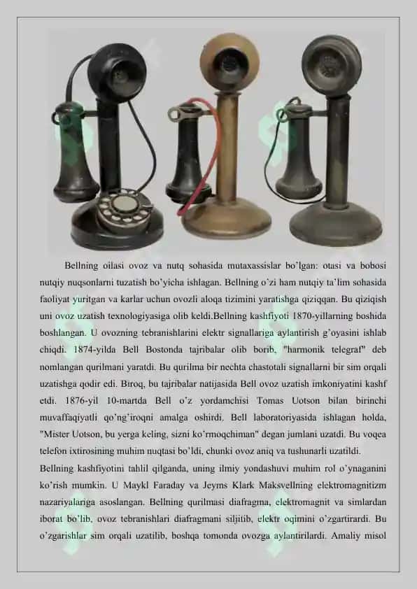 Telefonning yaratilish tarixi 4