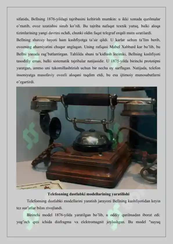 Telefonning yaratilish tarixi 5