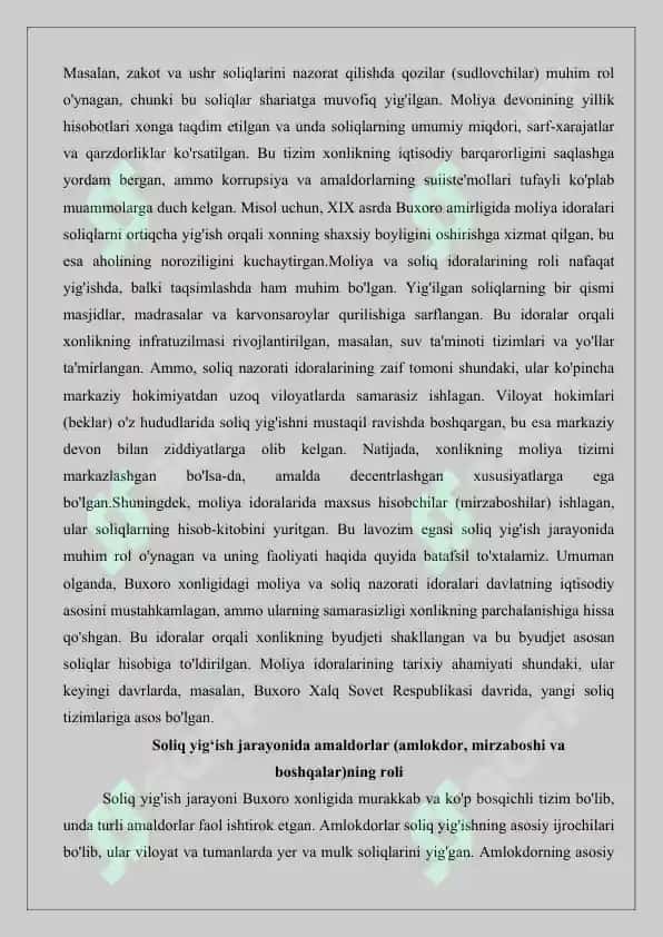 Buxoro xonligida soliq tizimi. 4