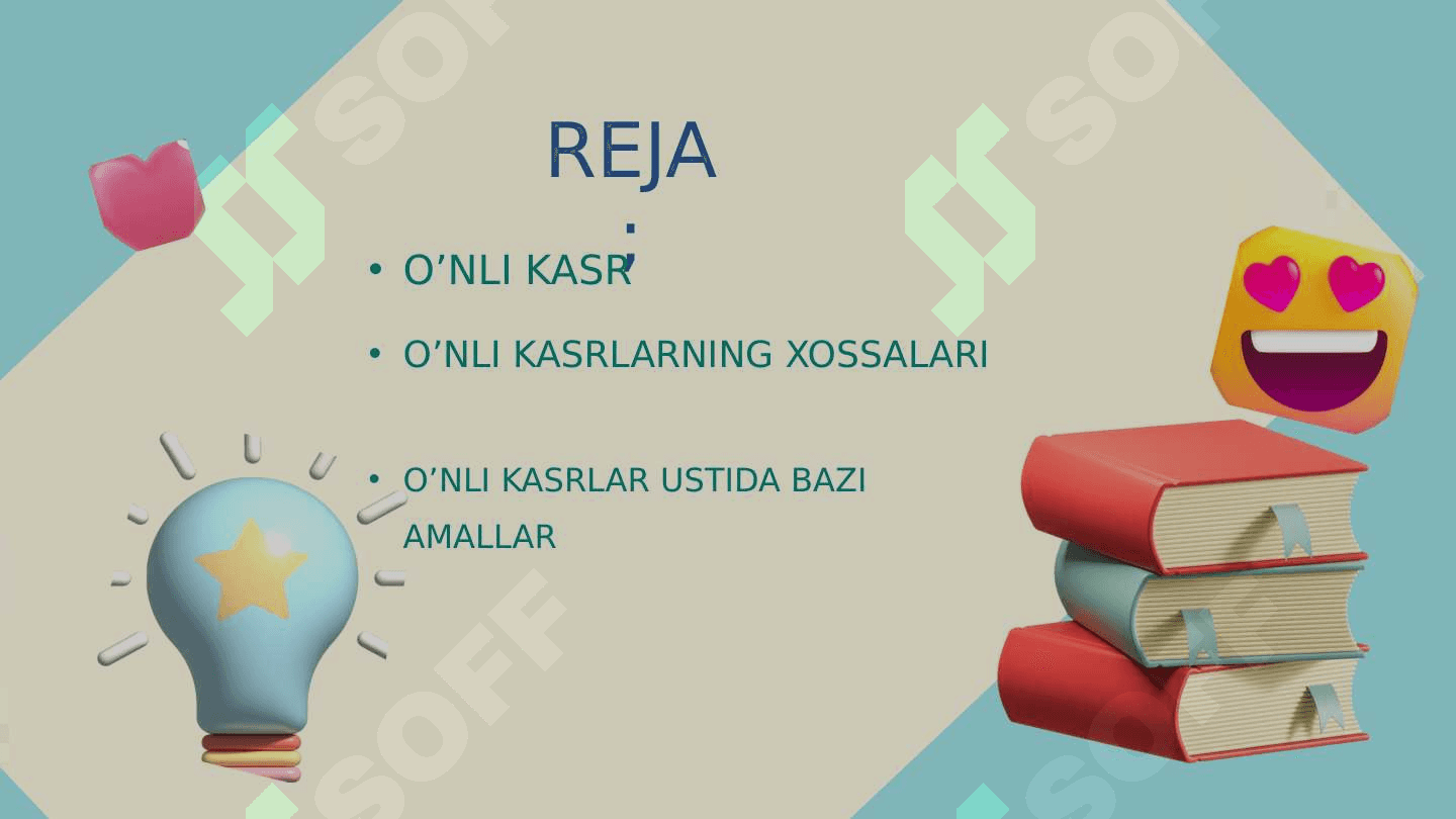 O'nli kasrlar 2