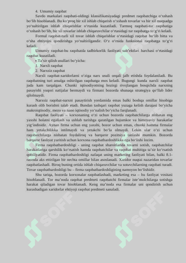 Raqobatli harakatlarni boshqarish 3