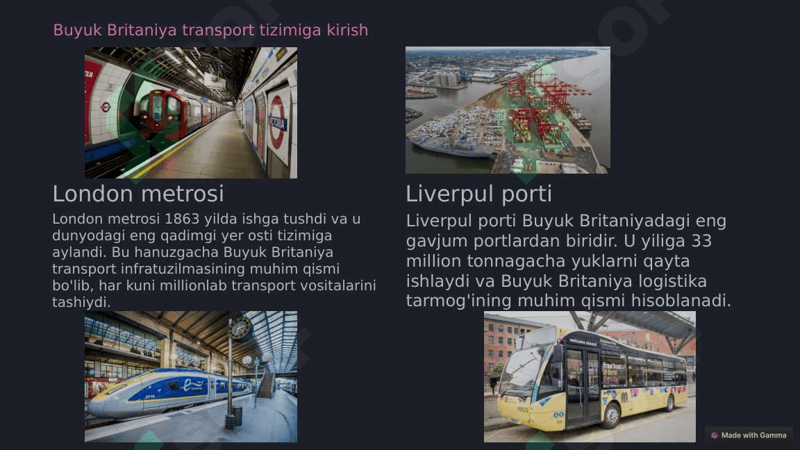 Buyuk Britaniyada transport va logistika xizmatlari 2
