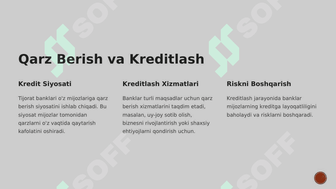 TIJORAT BANKLARI VA ULARNI FUNKSIYALARI 2