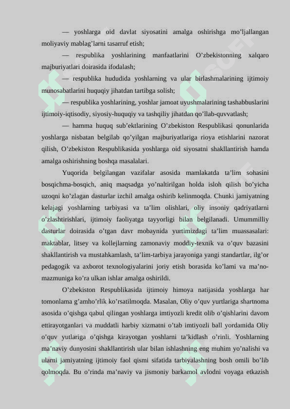 O’zbekistonda yoshlarga oid davlat siyosatining amalga oshirilishi 3