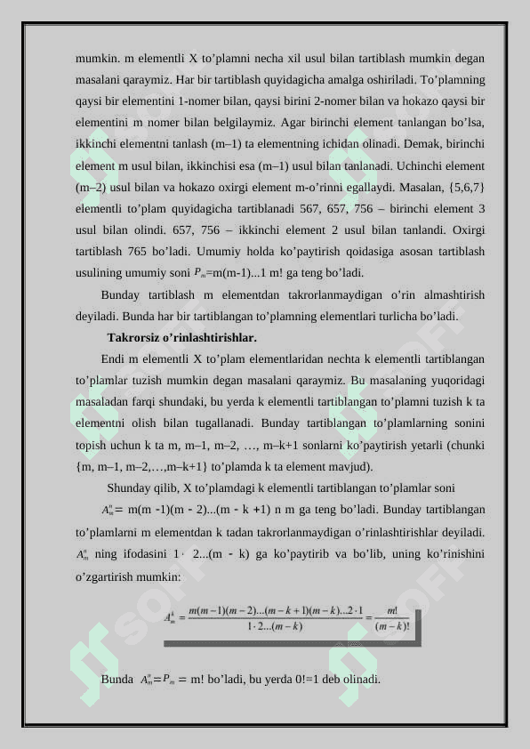 Bo’laklashlar kombinatorikasi 8