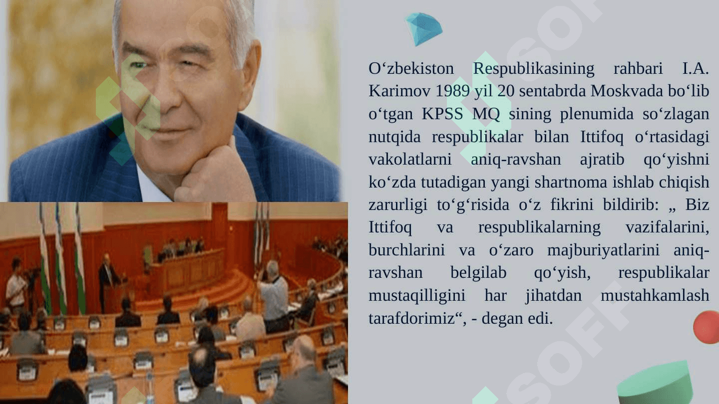 Mustaqil O'zbekiston Respublikasi tashkil topishining tarixiy ahamiyati. O'zbekistonning o'ziga xos istiqlol va taraqqiyot yo'li. 2