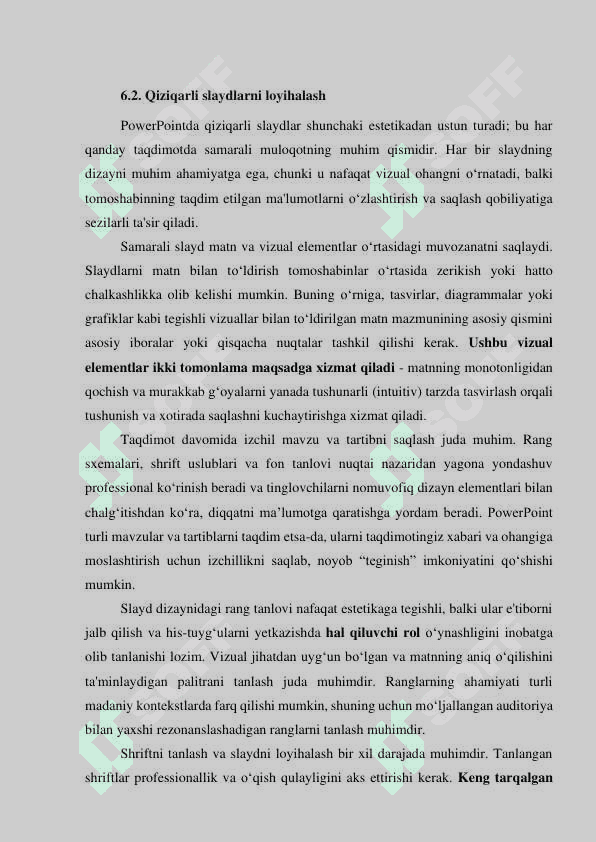 TAQDIMOTLARNI TAYYORLASH TEXNOLOGIYALARI 5