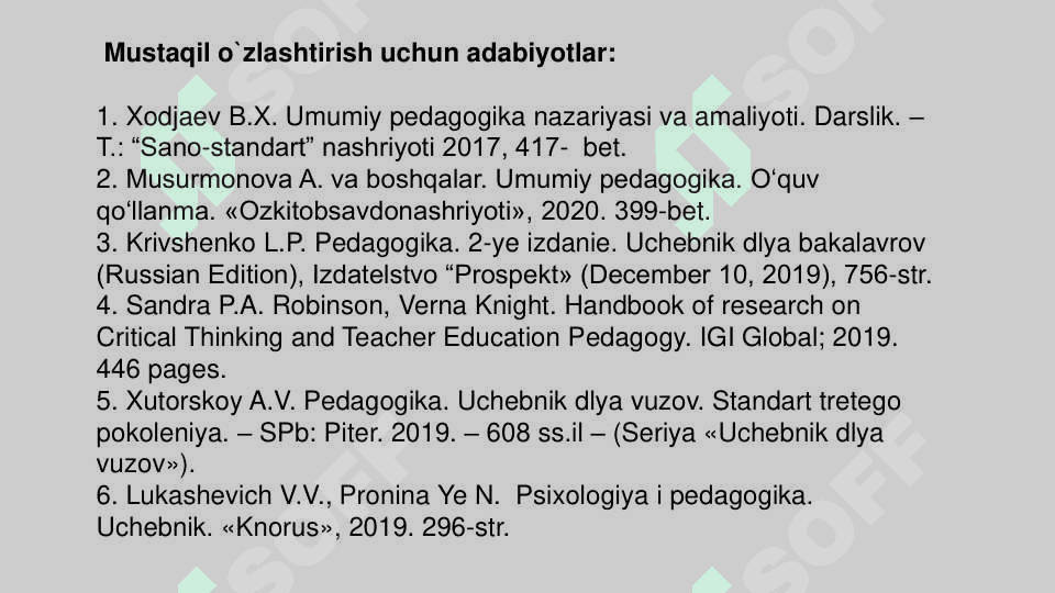 XIV – XX asrlarda ta’lim-tarbiya va pedagogik fikrlar 4