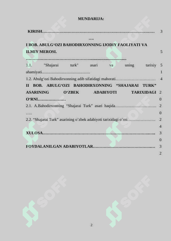 ABULGOZI BAXODIRXONNING "SHAJARAI TURK" ASARIDA IMSOLLAR SILSILASI VA ADIB MAXORATI MASALASI 2