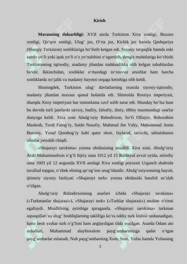 ABULGOZI BAXODIRXONNING "SHAJARAI TURK" ASARIDA IMSOLLAR SILSILASI VA ADIB MAXORATI MASALASI 3