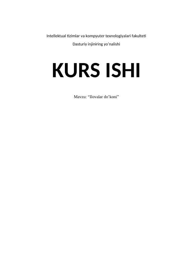“Ilovalar do’koni”