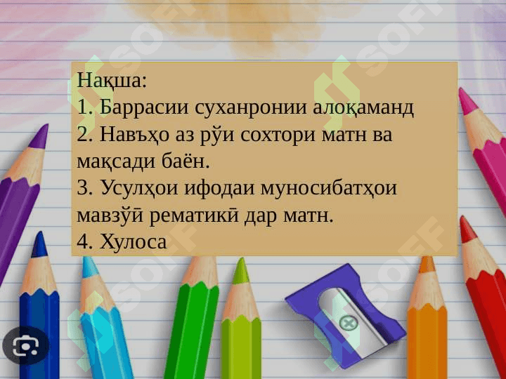 Кор бо матн дар синфҳои ибтидои 2