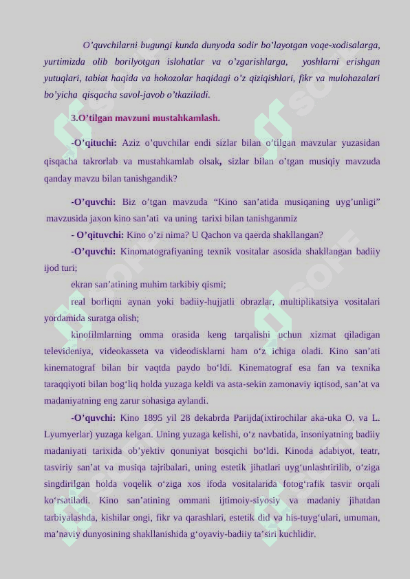 7-sinf musiqa Televideniya va kino musiqasi haqida dars ishlanma 2