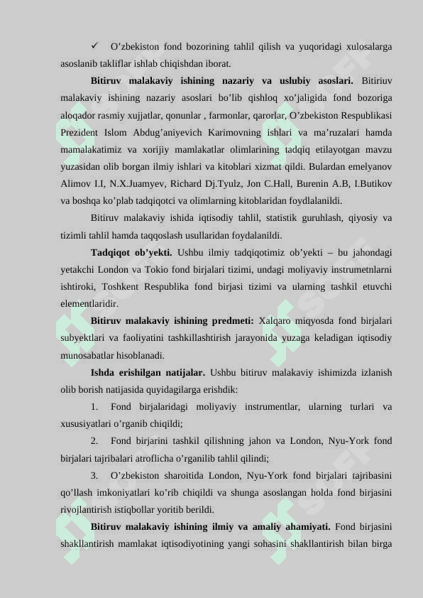 XALQARO FOND BIRJALARIDA MOLIYAVIY INSTRUMENTLARNI QO’LLASH. 4