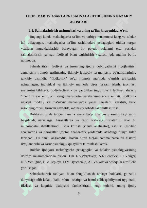 Badiiy asarni sahnalashtirish turlari va uni qo‘yib ko‘rsatish metodlari 6