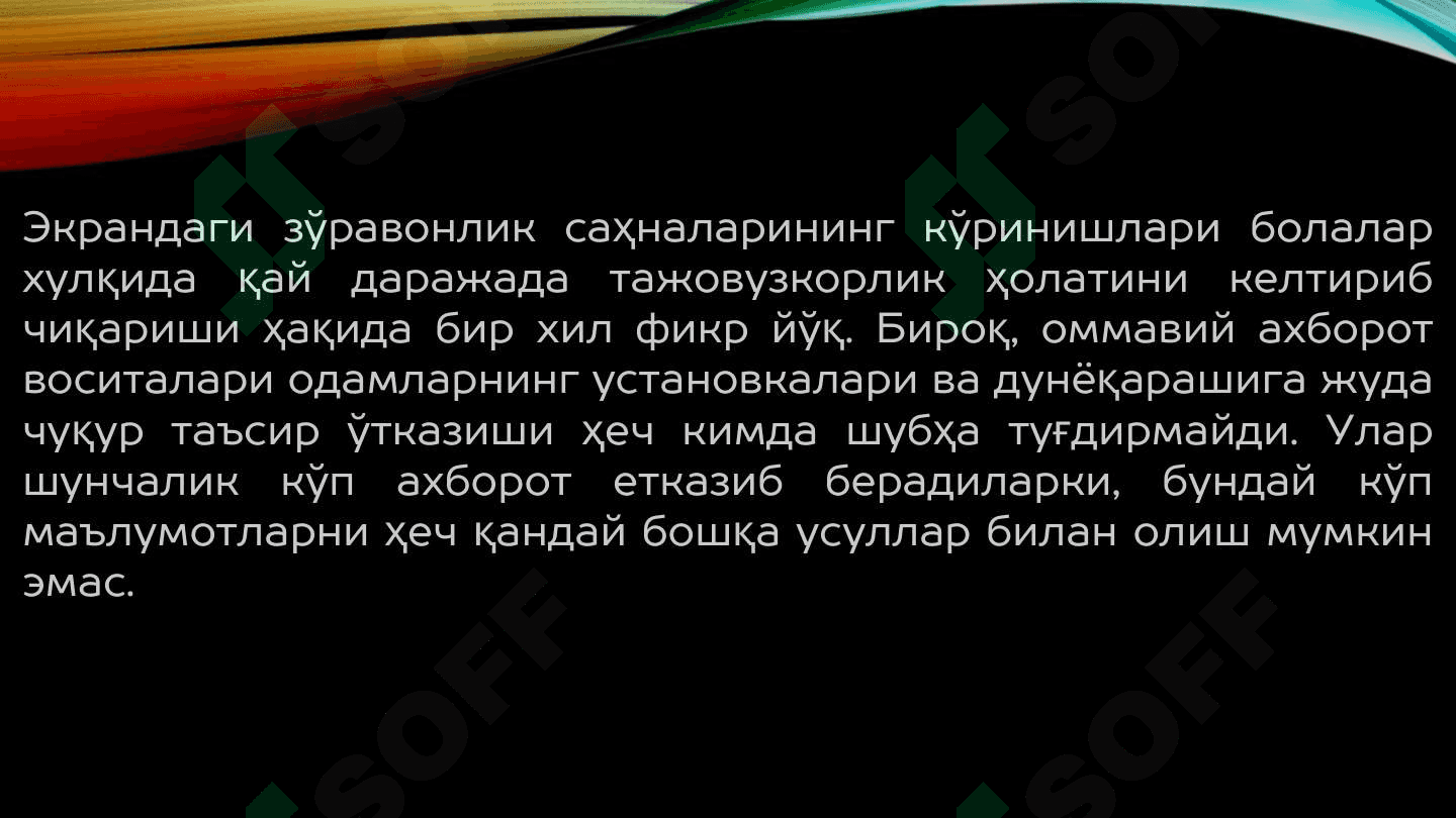 Оммавий ахборот воситаларининг бола психикасига таъсири 8