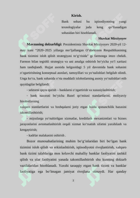 TIJORAT BANKLARINI TASHKIL QILISHNING HUQUQIY VA IQTISODIY ASOSLARI-2 2
