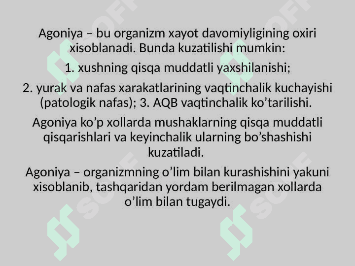 :TERMINAL XOLATLAR VA REANIMATSIYA ASOSLARI. 5