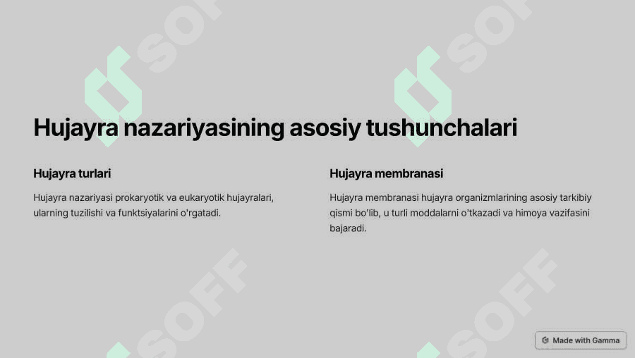 Hujayralar nazariyasi 2