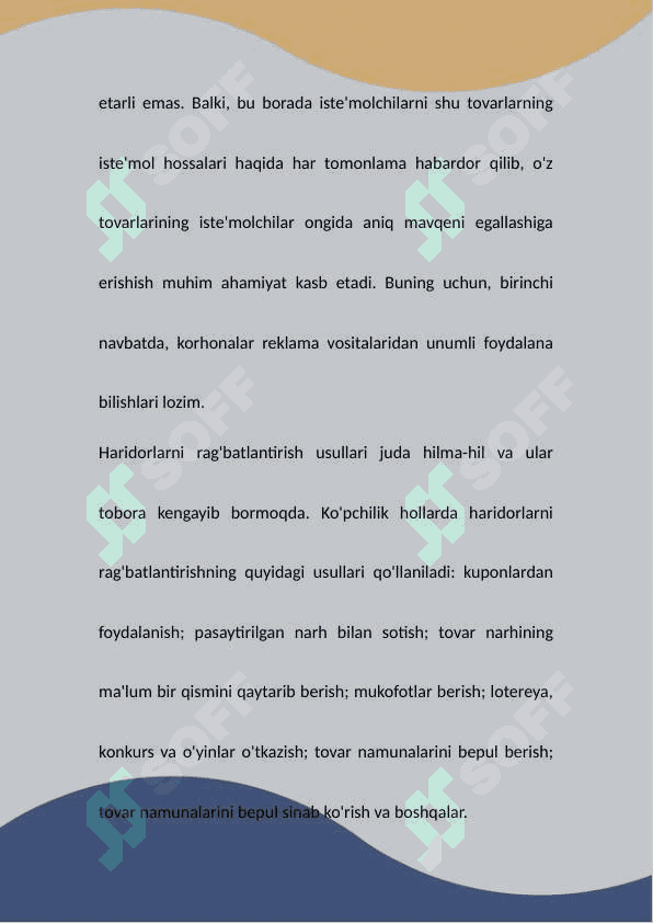 Sotishni rag'batlantirishda reklamani ahamiyati va shakllari 2