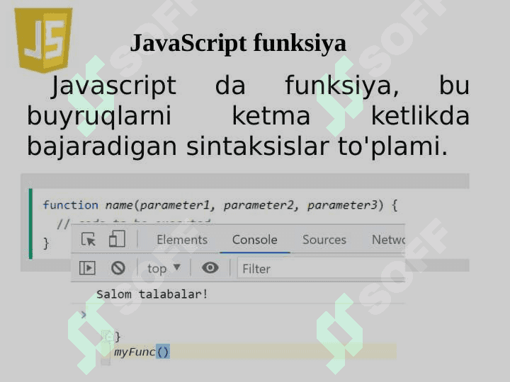 JavaScript дастурлаш тили 3