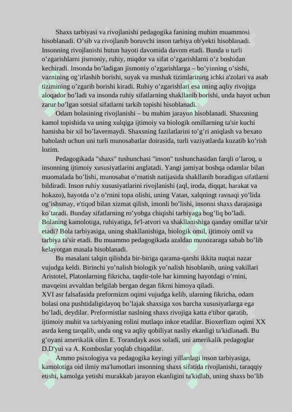 Rivojlanishning umumiy qonunlari va kategoriyalari 2