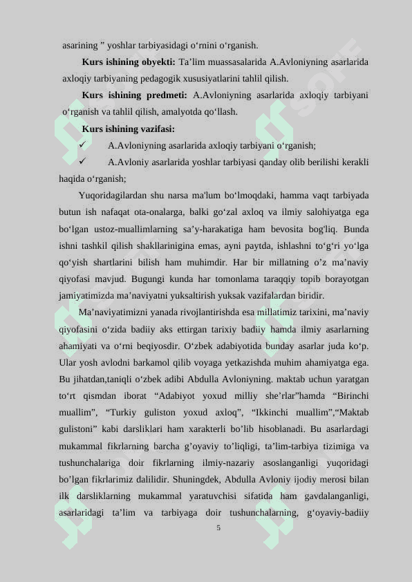 “Abdulla Avloniyning Turkiy guliston yohud axloq asaridagi yoshlar tarbiyasiga oid g‘oyalar” 4