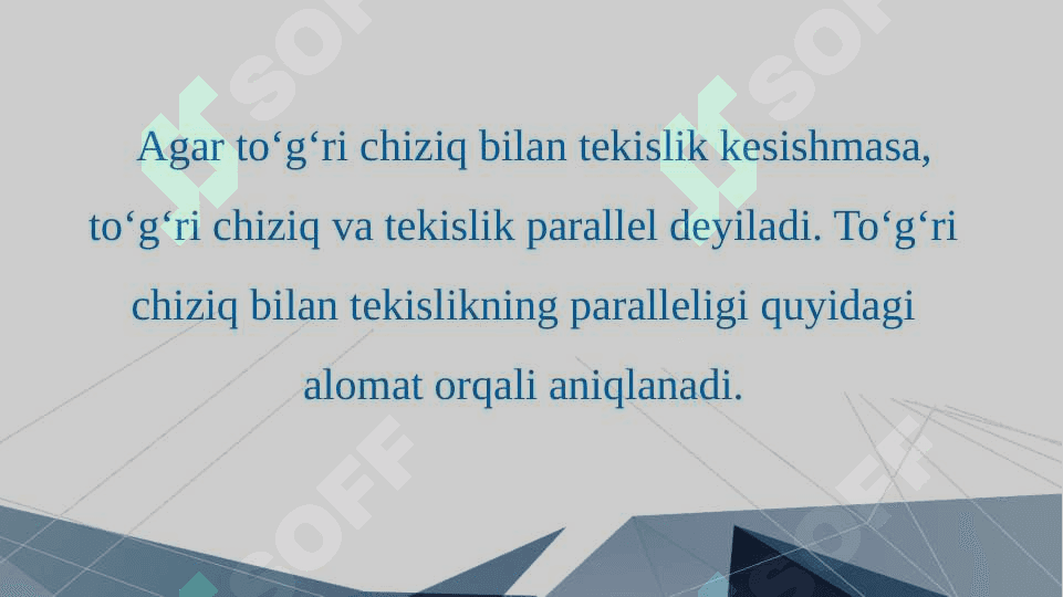 Fazoda to‘g‘ri chiziq va tekisliklarning 2