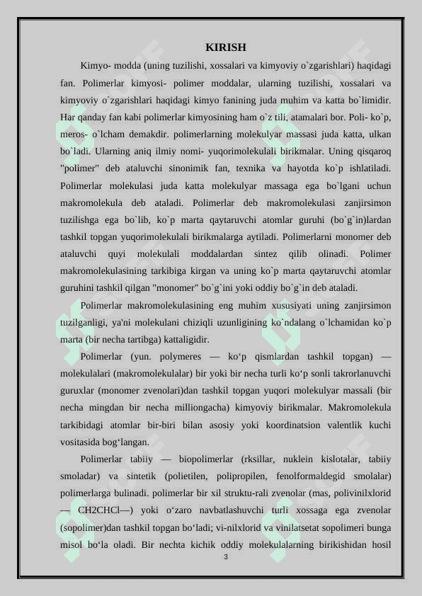 Tarmoqlangan polimerlar 3