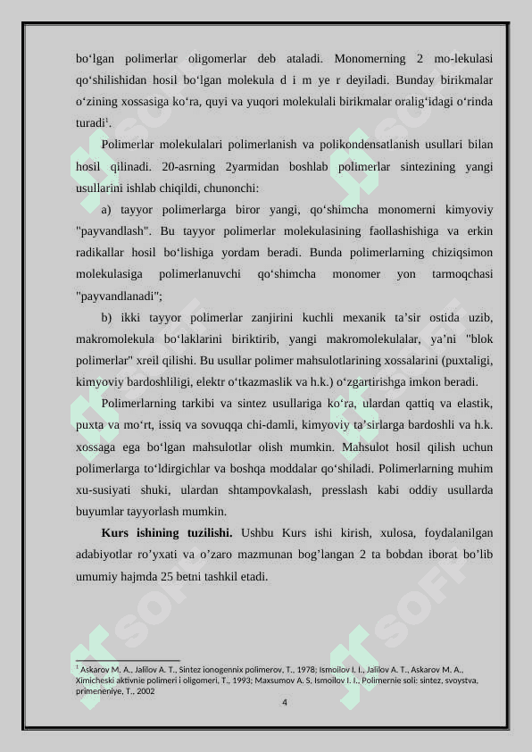 Tarmoqlangan polimerlar 4