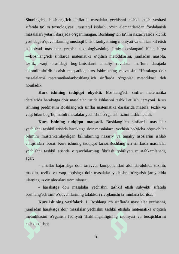 Harakatga doir masalalarni o’rganish metodikasi 3